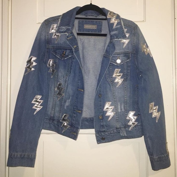 lightning bolt denim jacket